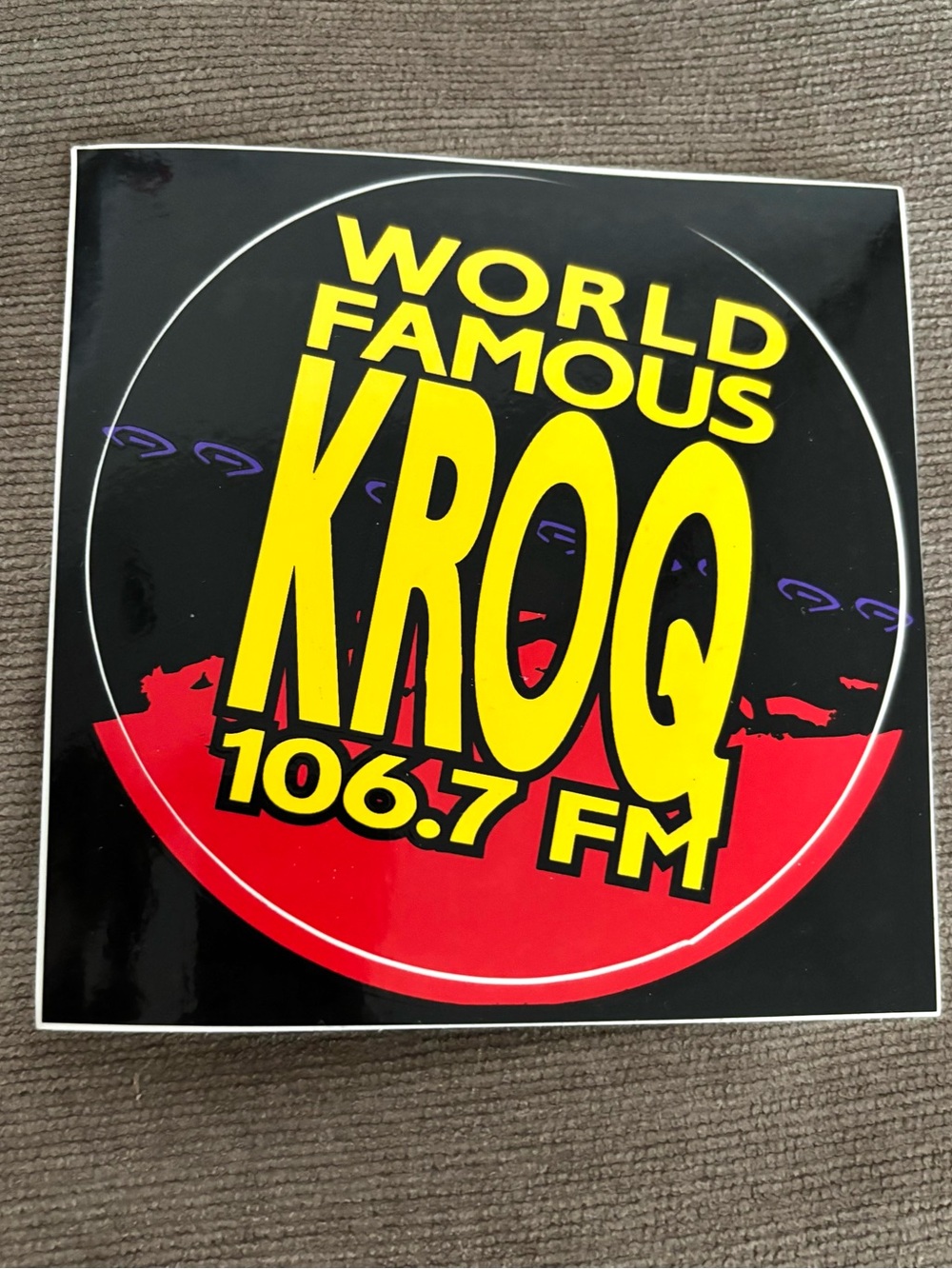 Vintage KROQ 106.7 FM World Famous Sticker